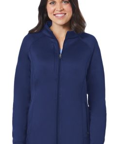 Maevn Uniforms Women's Raglan Sleeve Fleece Solid Scrub Jacket -Silverts-shop 3 mv 3812 650