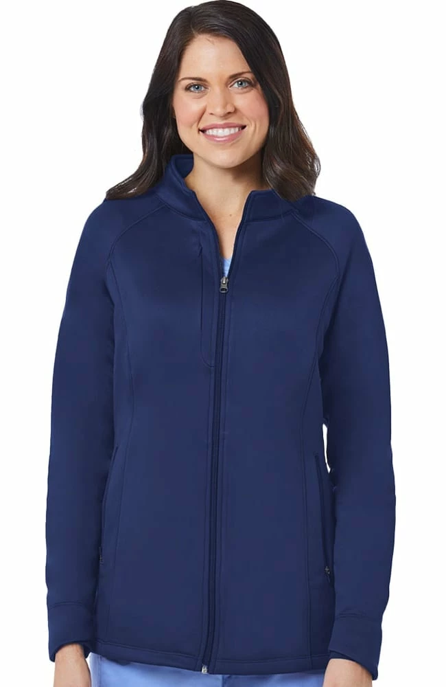 Maevn Uniforms Women's Raglan Sleeve Fleece Solid Scrub Jacket - Image 3