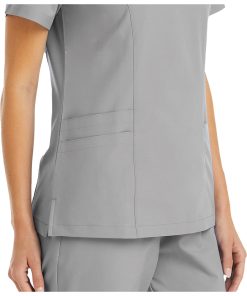 Maevn Uniforms Women's Mock Wrap Scrub Top -Silverts-shop 3 mv 5002 650
