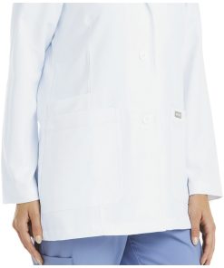 Maevn Uniforms Women's Notch Collar Consultation Lab Coat -Silverts-shop 3 mv 5073 650