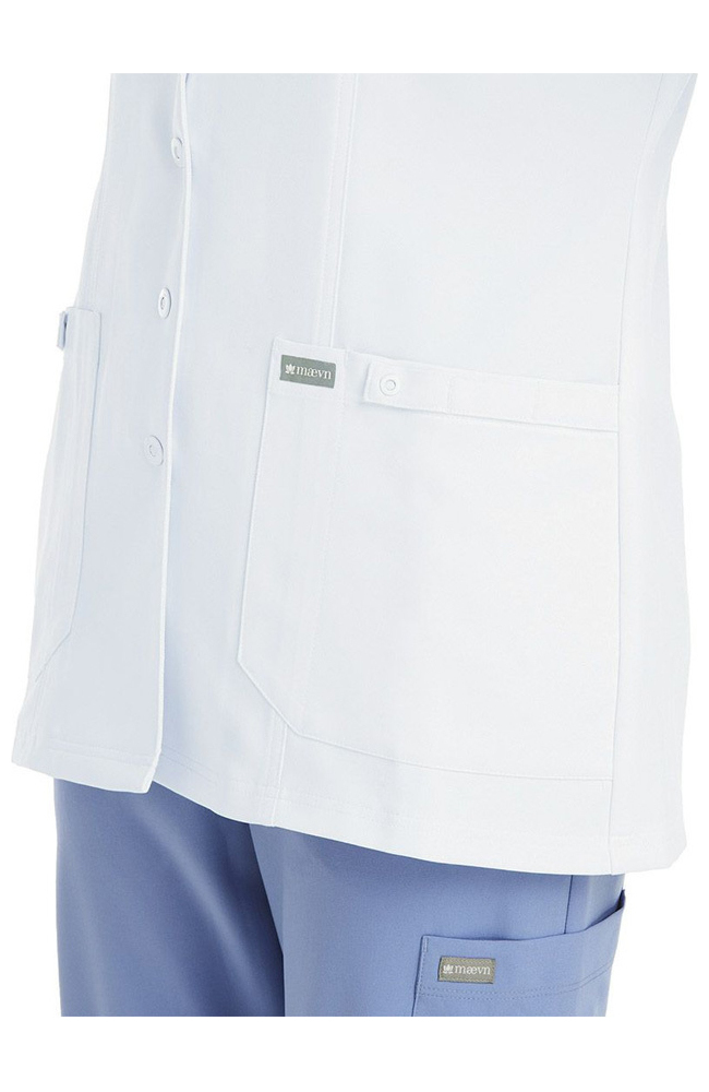 Maevn Uniforms Women's 29" Notch Collar Consultation Lab Coat 5 Maevn Uniforms Women's 29" Notch Collar Consultation Lab Coat - Image 3