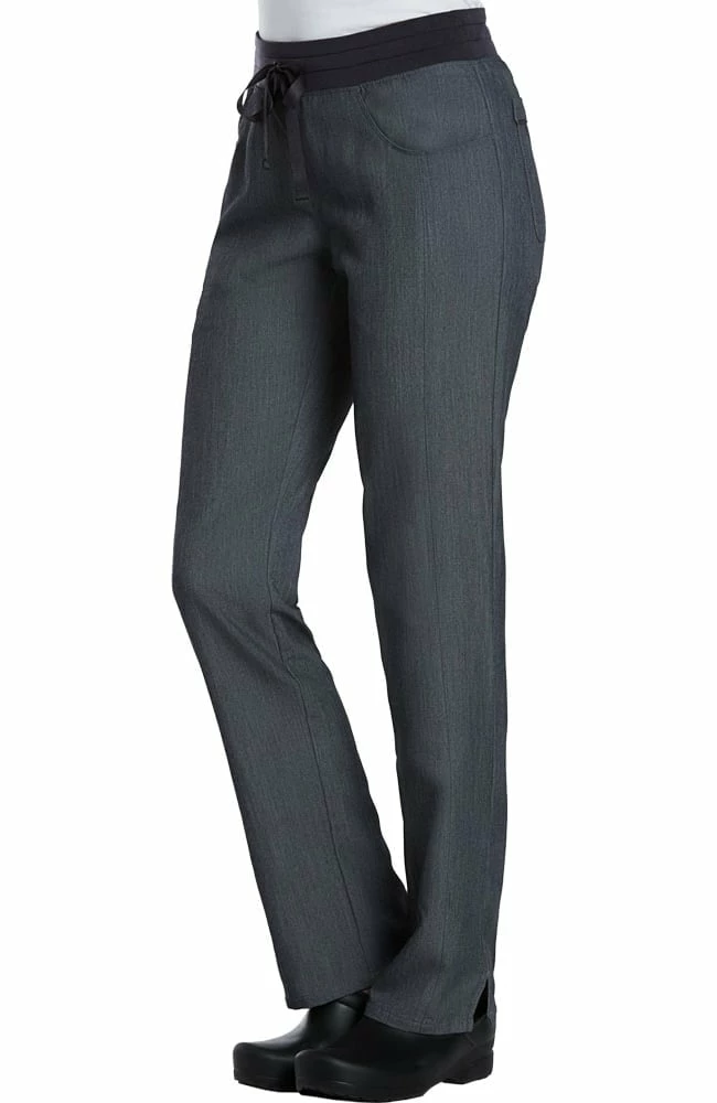 Maevn Uniforms Women's Contrast Drawstring Waistband Yoga Scrub Pant - Image 3