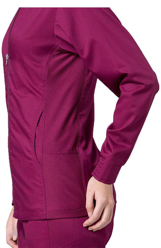 Women's COOLMAX Mesh Panel Solid Scrub Jacket EON Women's COOLMAX Mesh Panel Solid Scrub Jacket -Silverts-shop 3 mv 8708 650