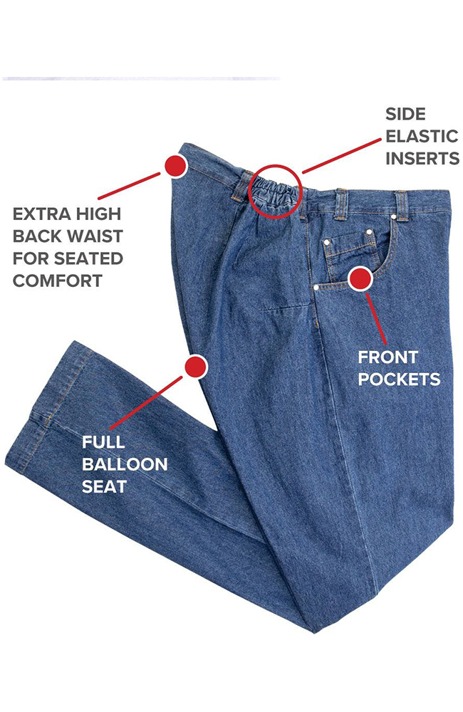 Clearance Men's Stretch Denim Wheelchair Jeans Silverts Clearance Men's Stretch Denim Wheelchair Jeans -Silverts-shop 3 si 41050 clearance 650