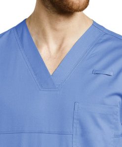 White Cross Clearance Men's V-Neck Yoke Solid Scrub Top 4 White Cross Clearance Men's V-Neck Yoke Solid Scrub Top -Silverts-shop 3 wc 2265 clearance 650