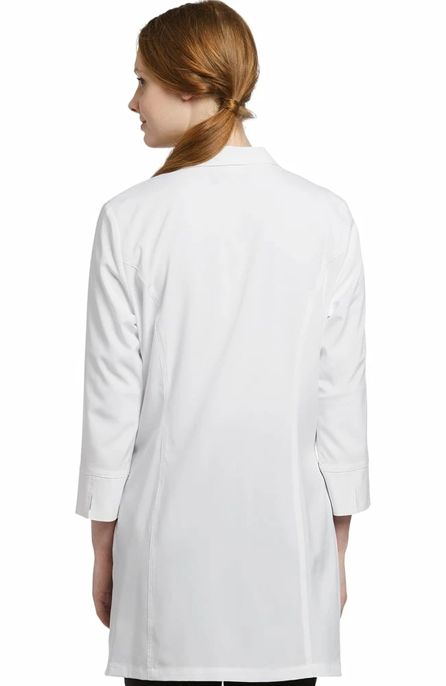 White Cross Women's Zip Front 32" Lab Coat - Image 3