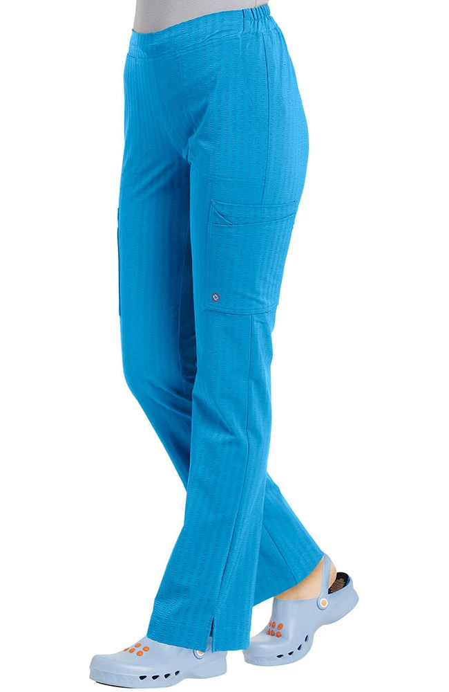 White Cross Women's Seersucker Cargo Scrub Pant - Image 3