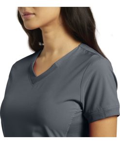 White Cross Women's V-Neck Kangaroo Pocket Solid Scrub Top -Silverts-shop 3 wc 725 650
