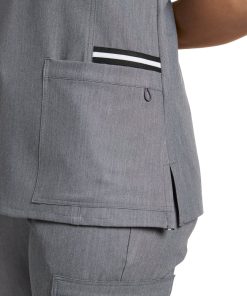 White Cross Women's Princess Seam V-Neck Solid Scrub Top -Silverts-shop 3 wc 754 650