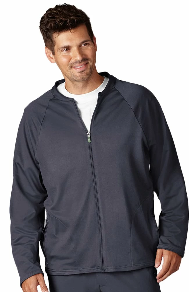 Jockey Scrubs Clearance Men's Zip Front Fleece Solid Scrub Jacket - Image 3