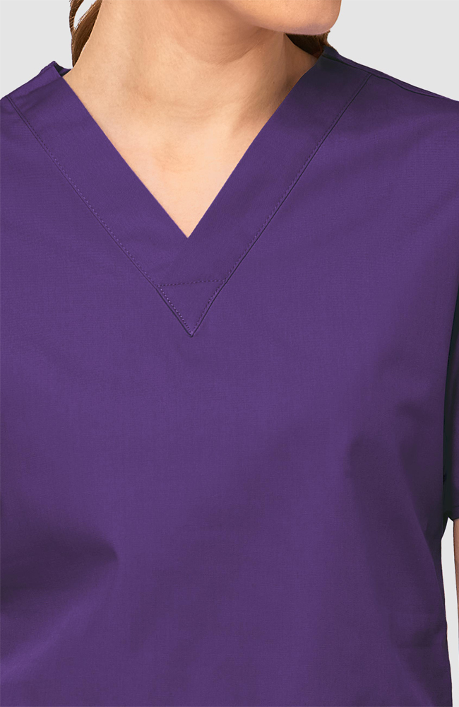 WonderWink Clearance Women's Bravo Lady Fit V-Neck Solid Scrub Top 5 WonderWink Clearance Women's Bravo Lady Fit V-Neck Solid Scrub Top - Image 3