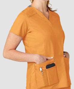 WonderWink Clearance Women's Verity V-Neck Solid Scrub Top -Silverts-shop 3 wk 6108 clearance 650