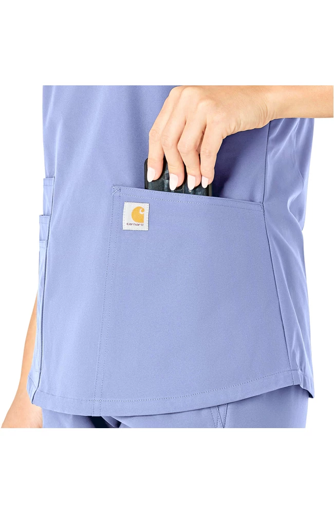 Carhartt Women's V-Neck 5 Pocket Scrub Top - Image 3