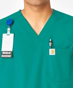 Carhartt Men's V-Neck Shirttail Scrub Top 4 Carhartt Men's V-Neck Shirttail Scrub Top -Silverts-shop 3 wk c16113 650