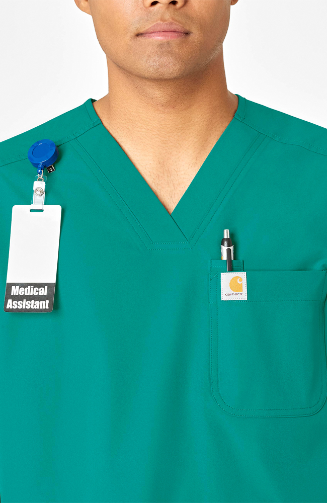 Men's V-Neck Shirttail Scrub Top Carhartt Men's V-Neck Shirttail Scrub Top -Silverts-shop 3 wk c16113 650