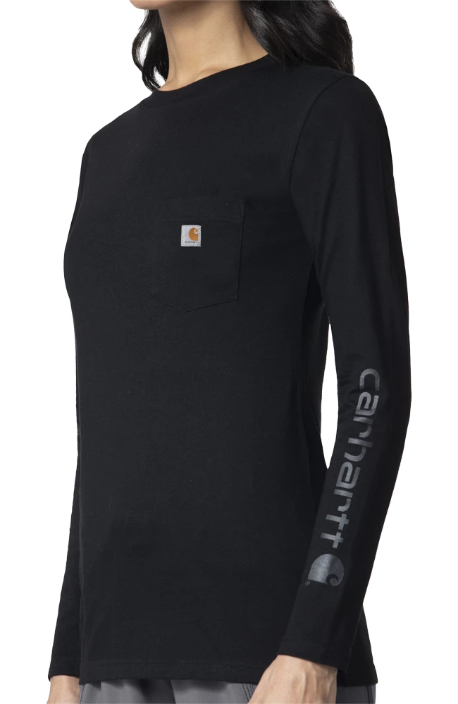Carhartt Women's Crew Neck Pocket Graphic T-Shirt - Image 3