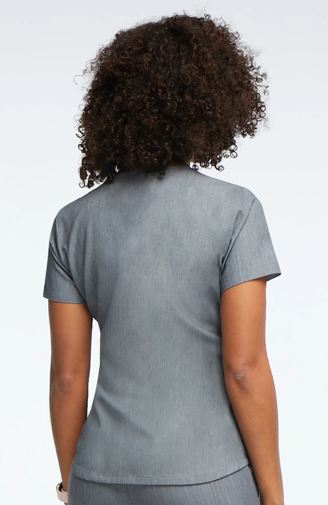 AllHeart Clearance Women's V-Neck Solid Scrub Top & Cargo Scrub Pant Set - Image 4