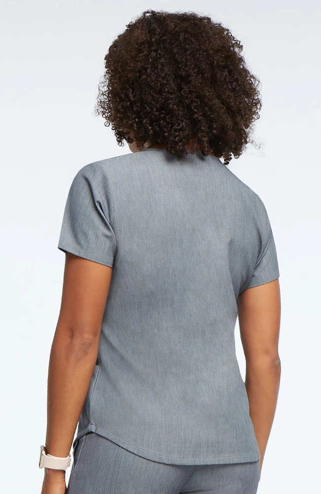 AllHeart Clearance Women's V-Neck Solid Scrub Top & Yoga Scrub Pant Set - Image 4