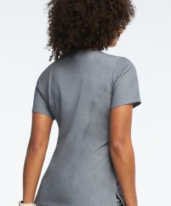 AllHeart Clearance Women's Mock Wrap Solid Scrub Top & Cargo Scrub Pant Set -Silverts-shop 4 ah lsset9 clearance 650