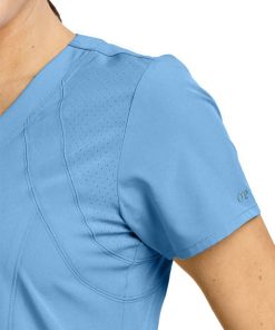 Barco One Women's Racer Solid Scrub Top & Flare Leg Knit Waist Cargo Scrub Pant Set 10 Barco One Women's Racer Solid Scrub Top & Flare Leg Knit Waist Cargo Scrub Pant Set -Silverts-shop 4 bc 20set 650
