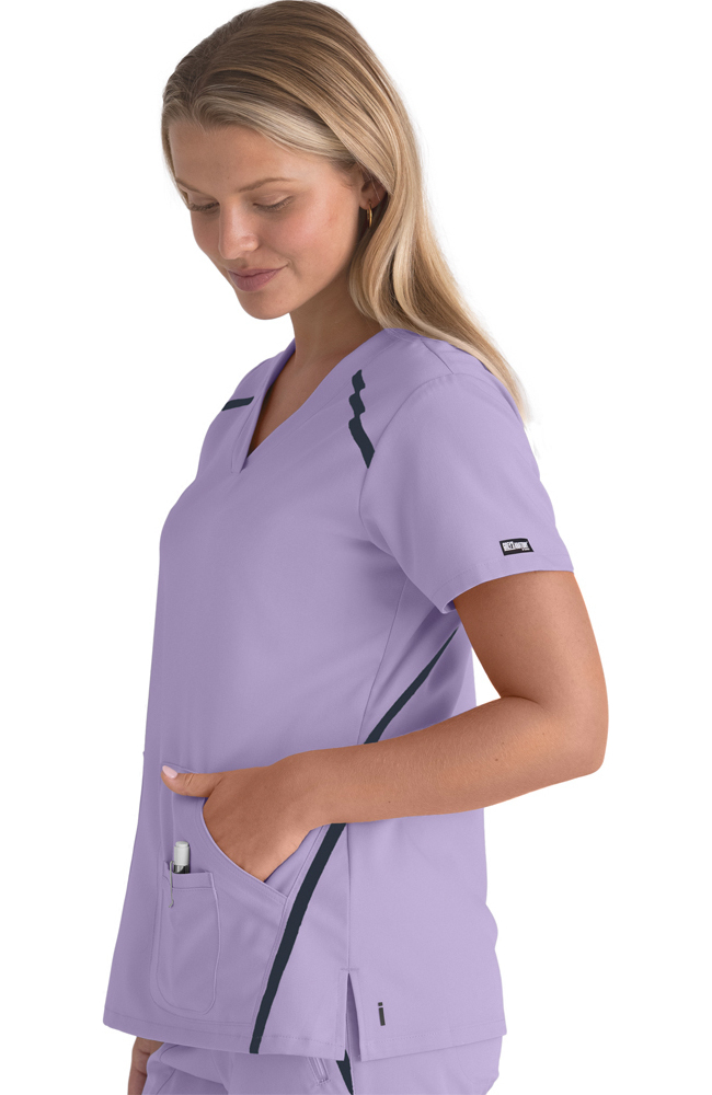 Women's V-Neck Solid Scrub Top Grey's Anatomy Women's V-Neck Solid Scrub Top -Silverts-shop 4 bc 7188 650