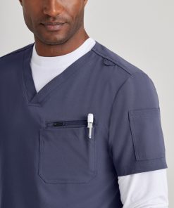 Barco Uniforms Barco Unify Men's V-Neck Scrub Top 5 Barco Uniforms Barco Unify Men's V-Neck Scrub Top -Silverts-shop 4 bc but153 650