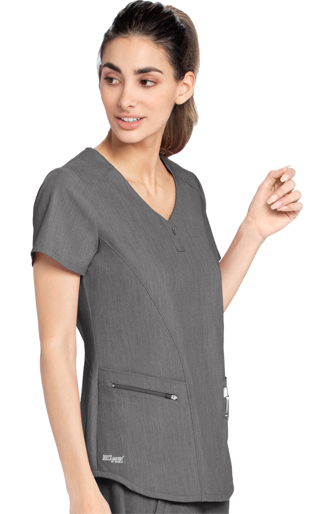 Women's London Solid Scrub Top Grey's Anatomy Women's London Solid Scrub Top -Silverts-shop 4 bc gnt086 650