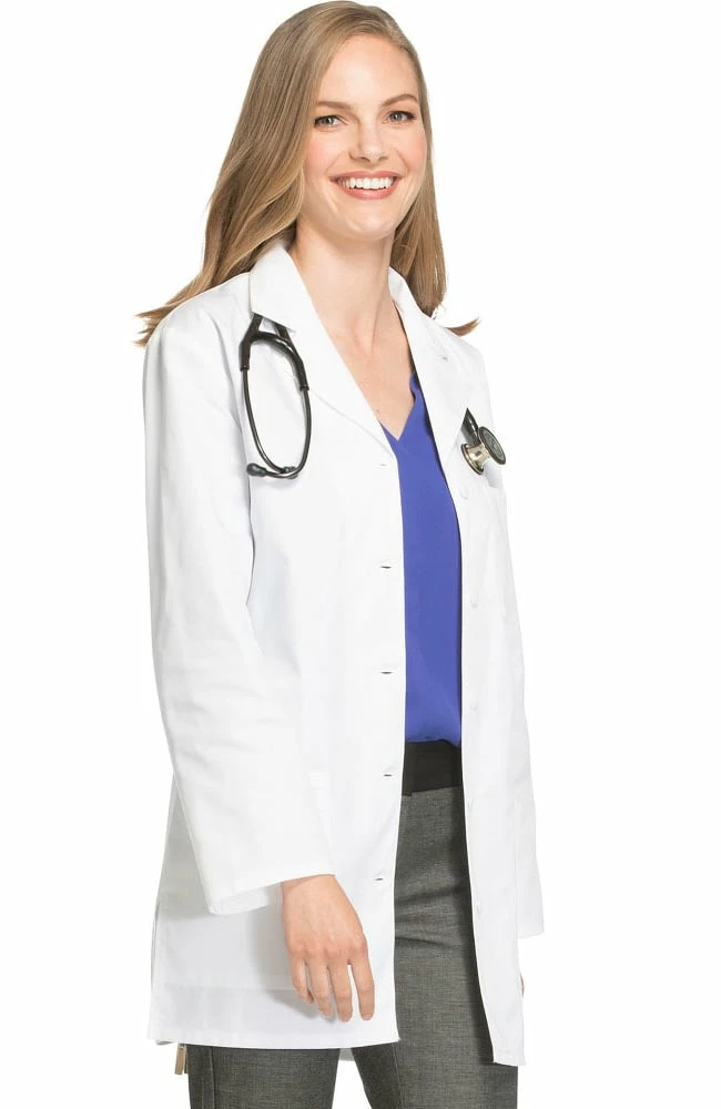 Cherokee Women's Notched Lapel 32" Lab Coat - Image 4