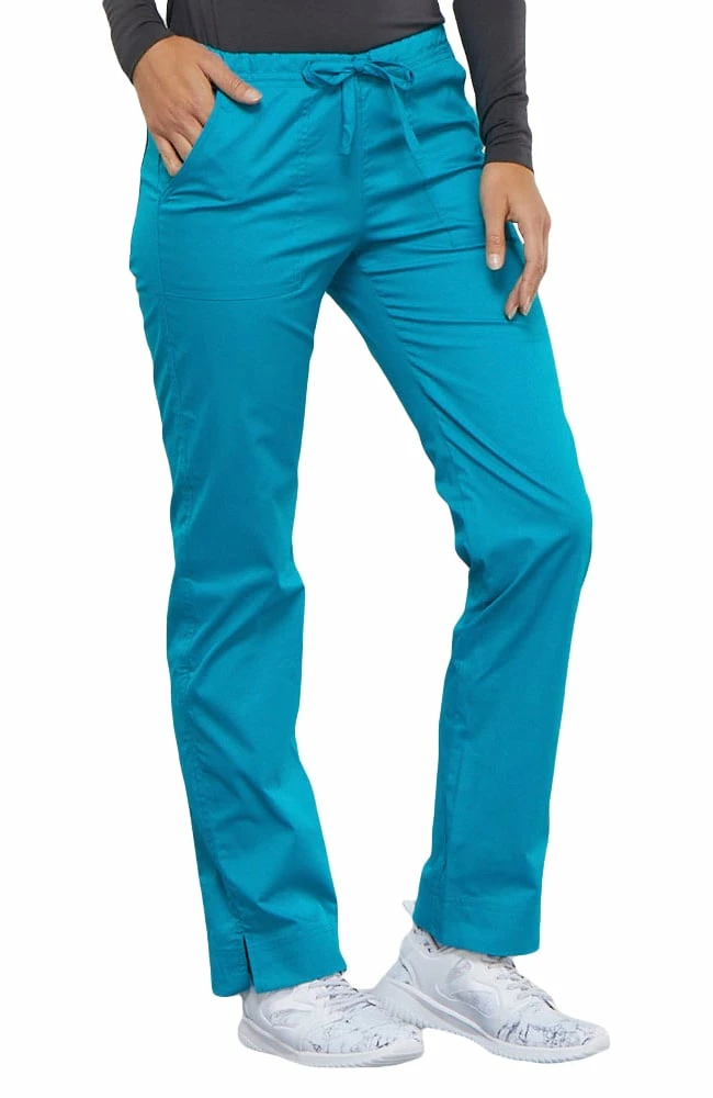 Cherokee Workwear Clearance Women's Mid Rise Skinny Leg Scrub Pant - Image 4