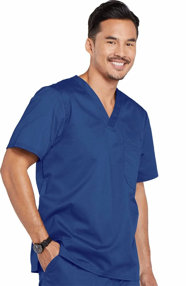 Cherokee Workwear Clearance Men's V-Neck Solid Scrub Top - Image 4