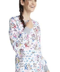 Cherokee Clearance Women's Snap Front Paws For A Cause Print Jacket -Silverts-shop 4 ck ck301 printclearance 650