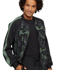 Cherokee Clearance Men's Zip Front Abstract Print Scrub Jacket 5 Cherokee Clearance Men's Zip Front Abstract Print Scrub Jacket -Silverts-shop 4 ck ck311 printclearance 650
