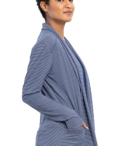 Cherokee Clearance Women's Open-Front Stripe Print Scrub Jacket -Silverts-shop 4 ck ck327 clearance 650