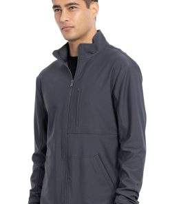 Cherokee Men's Zip Front Solid Scrub Jacket -Silverts-shop 4 ck ck399 650