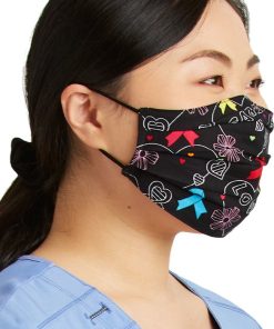 Cherokee Women's Reversible A Hopeful Hearts & Mr. Purr-fect Print Face Mask -Silverts-shop 4 ck ck508h1 650