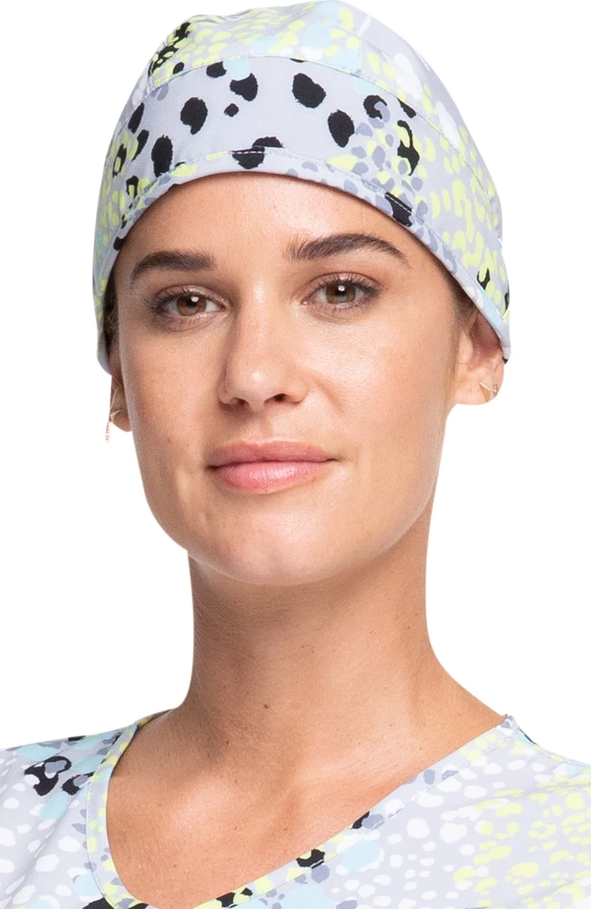 Cherokee Clearance Women's Spots Gone Wild Print Scrub Hat - Image 4