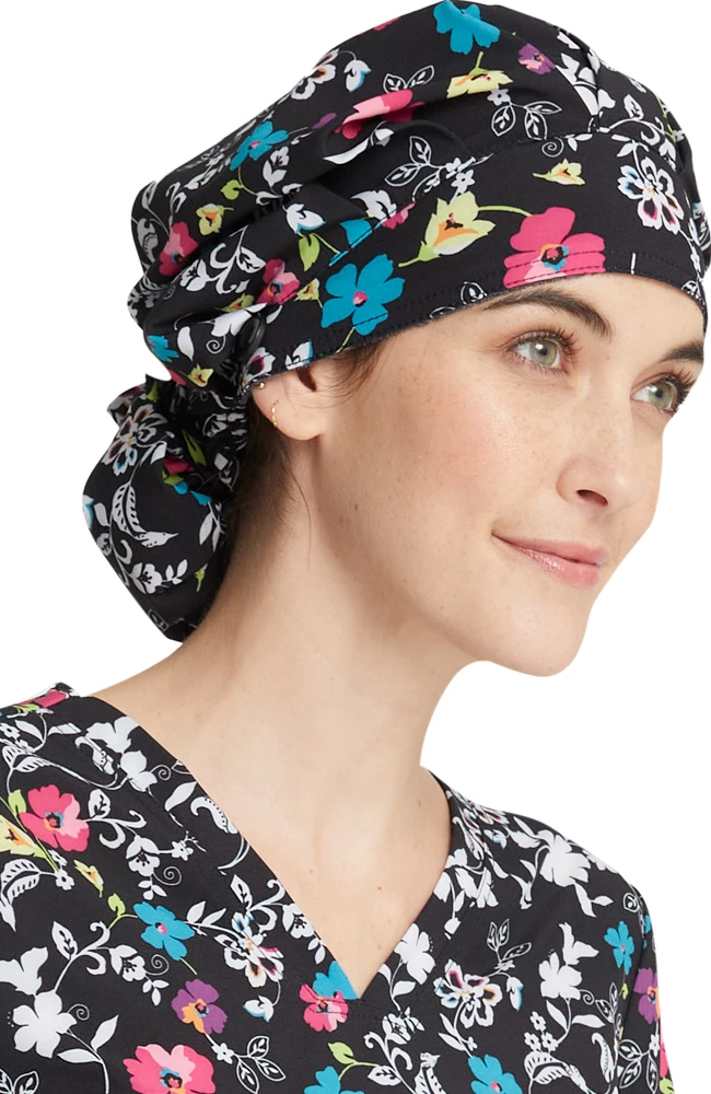 Cherokee Women's Bouffant Scroll For It Print Scrub Hat - Image 4