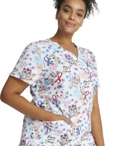 Cherokee Clearance Women's Paws For A Cause Print Scrub Top 5 Cherokee Clearance Women's Paws For A Cause Print Scrub Top -Silverts-shop 4 ck ck616 printclearance 650