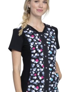 Cherokee Clearance Women's Two Times The Fun Print Scrub Top -Silverts-shop 4 ck ck657 printclearance 650