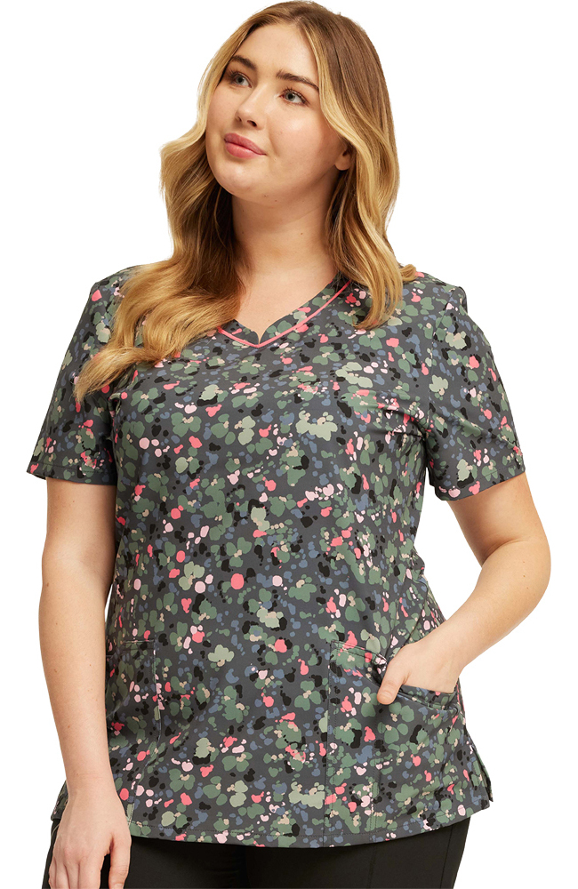 Women's What The Speck? Print Scrub Top Cherokee Women's What The Speck? Print Scrub Top -Silverts-shop 4 ck ck678 print 650