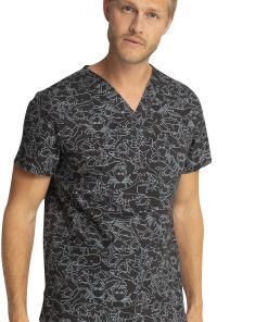 Cherokee Clearance Men's Sea Sketch Print Scrub Top 5 Cherokee Clearance Men's Sea Sketch Print Scrub Top -Silverts-shop 4 ck ck691 printclearance 650 1