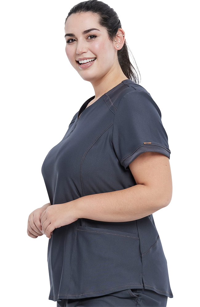Women's V-Neck Solid Scrub Top Cherokee Women's V-Neck Solid Scrub Top -Silverts-shop 4 ck ck723 650