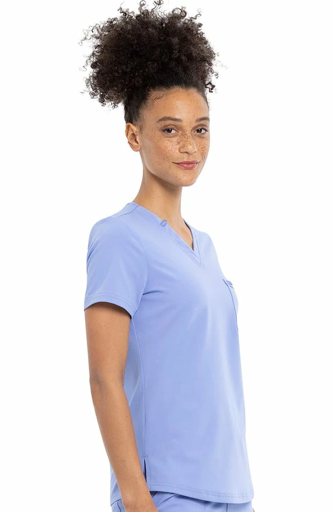 Cherokee Clearance Women's Tuckable Solid Scrub Top - Image 4