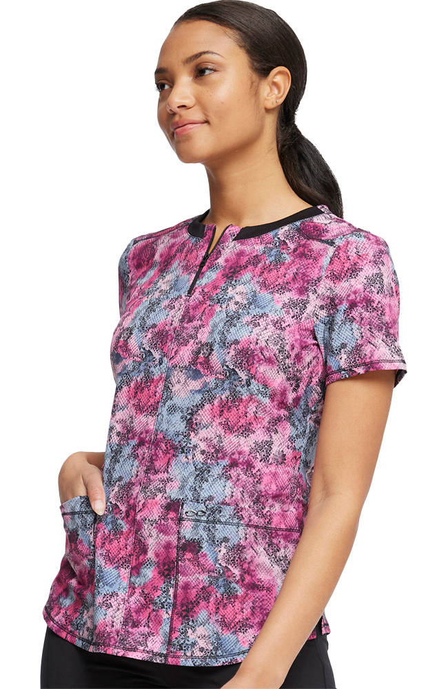 Women's Hiss Or Miss Print Scrub Top Cherokee Women's Hiss Or Miss Print Scrub Top -Silverts-shop 4 ck ck880 print 650
