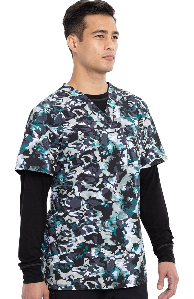 Clearance Men's Cool Down Camo Print Scrub Top Cherokee Clearance Men's Cool Down Camo Print Scrub Top -Silverts-shop 4 ck ck920 printclearance 650