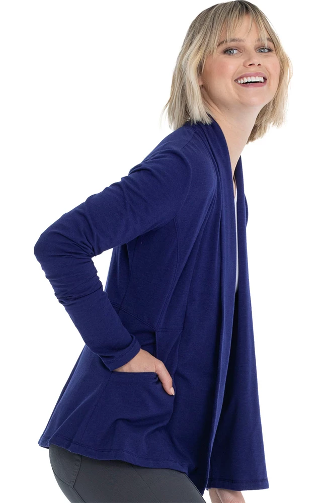 Heartsoul Clearance Women's Open-Front Solid Scrub Jacket - Image 4