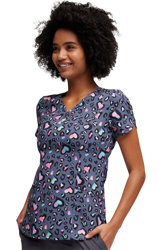 Women's Leopard Sweetheart Print Top Heartsoul Women's Leopard Sweetheart Print Top -Silverts-shop 4 ck hs643 print 650