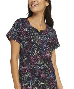 Heartsoul Clearance Women's Round Neck Celestial Twist Print Scrub Top 5 Heartsoul Clearance Women's Round Neck Celestial Twist Print Scrub Top -Silverts-shop 4 ck hs685 printclearance 650