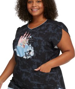 Heartsoul Clearance Women's Magic Begins Within Print Scrub Top -Silverts-shop 4 ck hs717 printclearance 650
