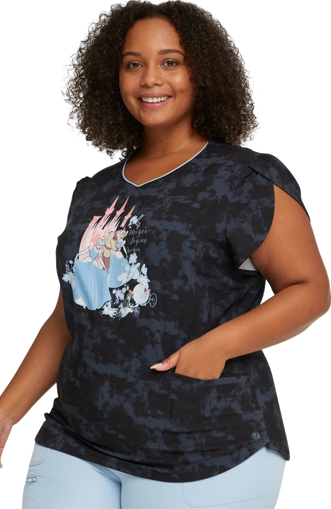 Heartsoul Clearance Women's Magic Begins Within Print Scrub Top - Image 4